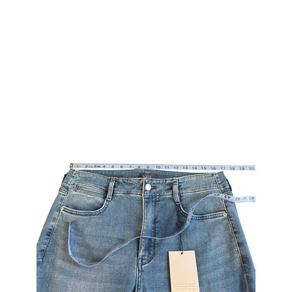 NYDJ Girlfriend Jeans Medium Wash Lift Tuck Technology Straight Leg Size 10 - Picture 11 of 14
